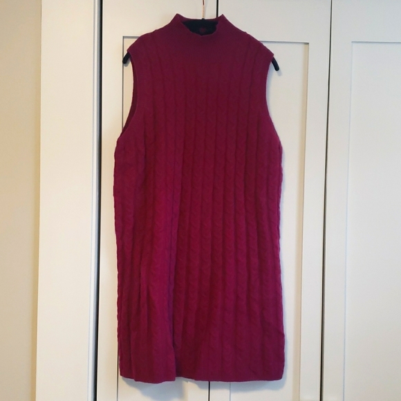 HILLARY CABLE KNIT DRESS, PLUM - Picture 5 of 7